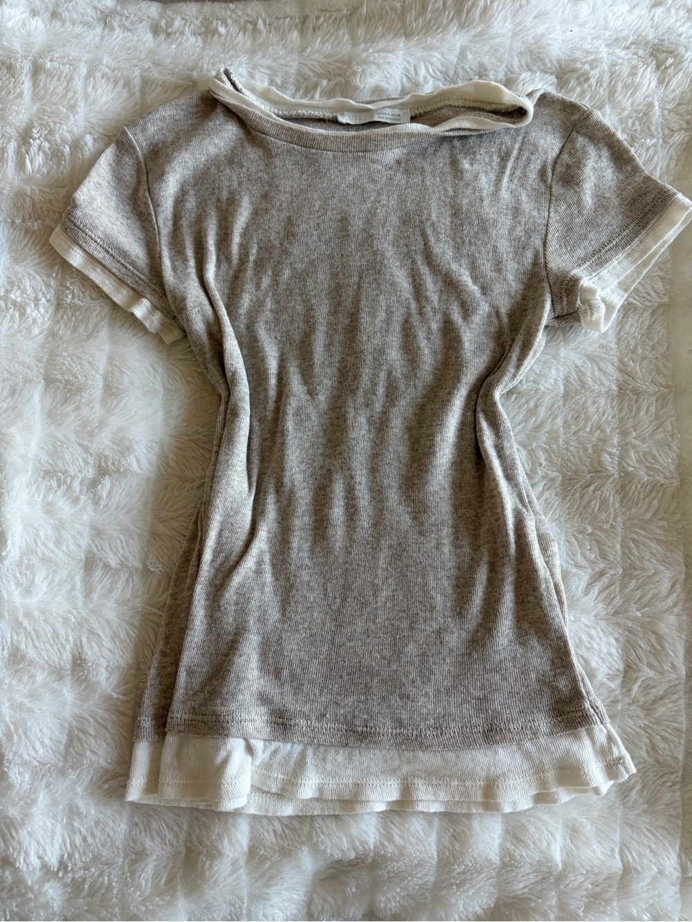 Zara Cream and Tan Top